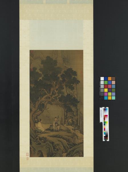 明周臣清泉聽阮圖　軸