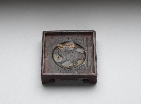 玉荔枝紋方嵌件